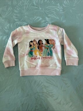 Disney Pink Tie-Dye 'Besties Forever' Princess Sweatshirt